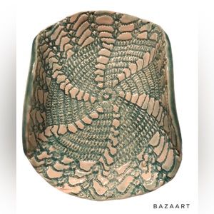 Vintage Handmade Art Deco Ceramic Plate Signed